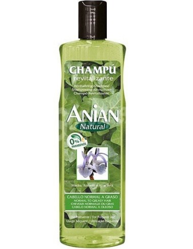 Champú Anian para cabellos grasos, contiene 400ml.