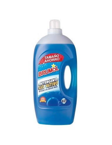 Detergente Brumol gel activo agua fria 60 lavados 4 litros