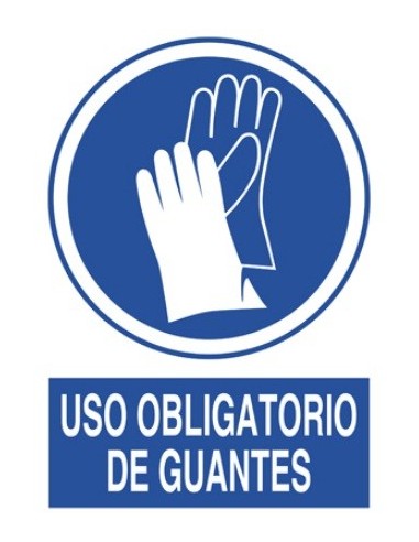 Señal uso obligatorio guantes 1014