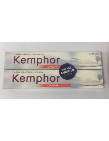 Dentífrico kemphor original pack ahorro duplo 2x75 ml