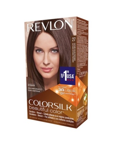 Tinte capilar Colorsilk Revlon 27 castaño calido profundo