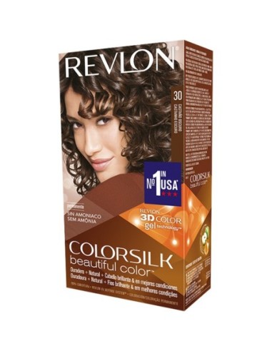 Tinte capilar Colorsilk Revlon 30 castaño oscuro