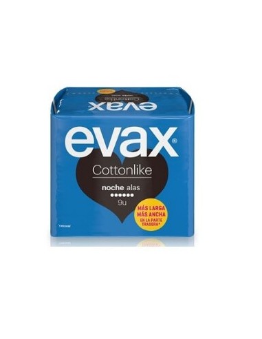 Compresa Evax cottonlike Noche Alas 9 Unidades