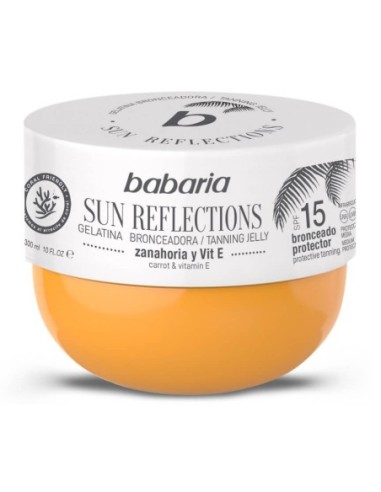 Babaria gelatina bronceadora Sun Reflections 15spf, contiene 300ml.