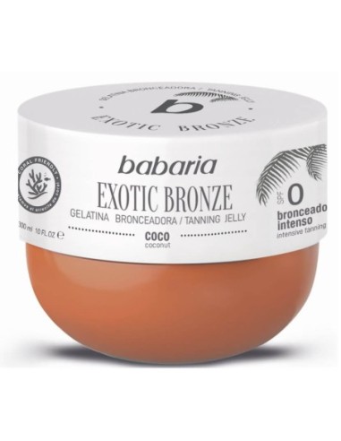 Babaria gelatina bronceadora Exotic bronze 0spf, contiene 300ml.