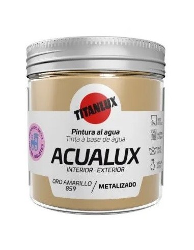 Acualux metalizado Oro Amarillo de 75ml.