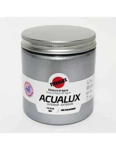 Acualux metalizado Plata de 250ml.