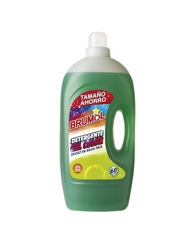 Detergente Brumol gel color a mano y maquina 60 lavados 4 litros