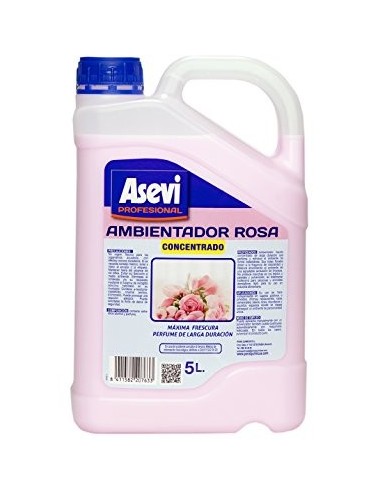 Ambientador rosa concentrado Asevi profesional 5L