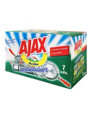 Estropajo jabonoso Ajax 7 unidades