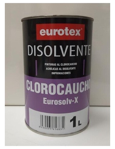 Disolvente Clorocaucho Eurosolv-x de 1 litro.