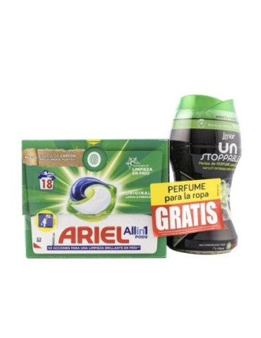 Detergente Ariel 3 in 1 de 18 cápsulas