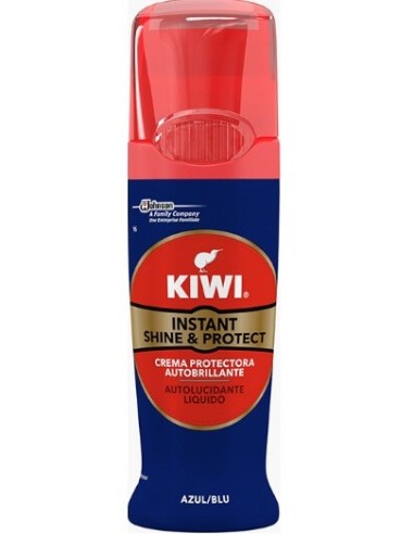 Crema calzado kiwi aplicador azul con esponjita, contiene 75ml.