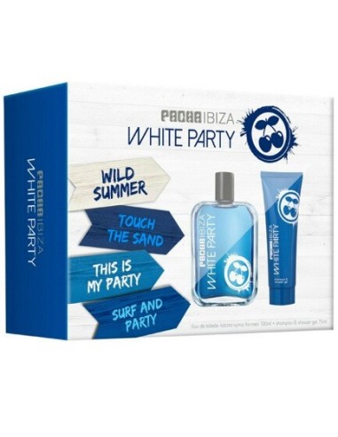 Pacha Ibiza White Party for men estuche eau de toilette 100ml + champú y gel.