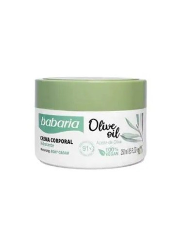 Babaria crema corporal hidratante aceite de oliva tarro 250 ml.
