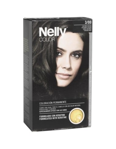 Tinte Capilar Nelly Color 3/00 Castaño Oscuro