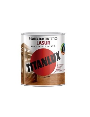Titanlux Lasur satinado exterior Caoba, contiene 750ml.