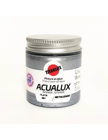 Acualux metalizado Plata 0861 de 75 ml.