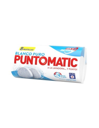 Detergente Puntomatic blanco puro 8 pastillas