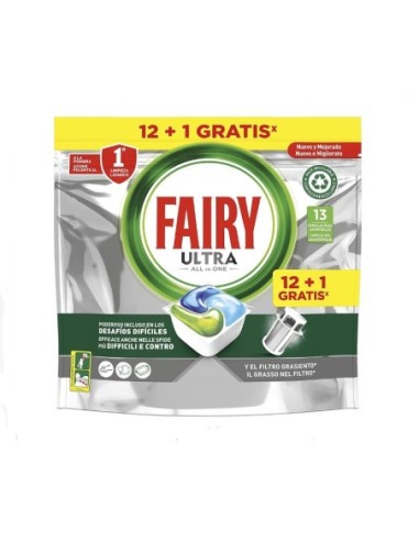 Detergente Fairy ultra todo en 1 lavavajillas 13 pastillas