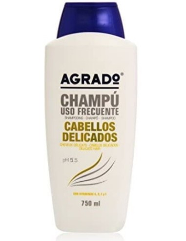 Champú Agrado para cabellos delicados, contiene 750ml.
