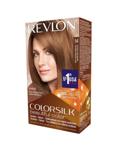 Tinte capilar Colorsilk Revlon 54 castaño claro dorado