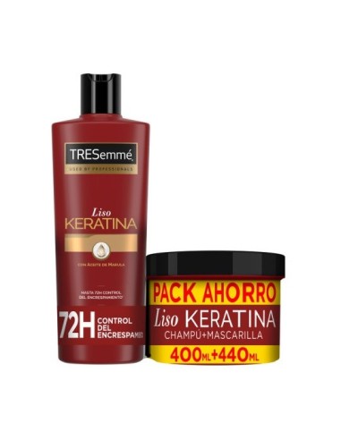 Champú Tresemme  liso keratina 400ml + mascarilla 440ml