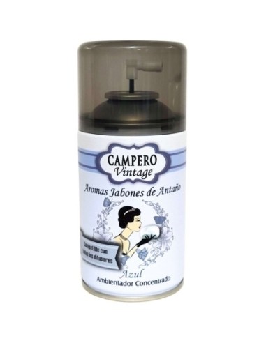 Ambientador Campero vintage azul jabones de antaño recambio spray 250 ml