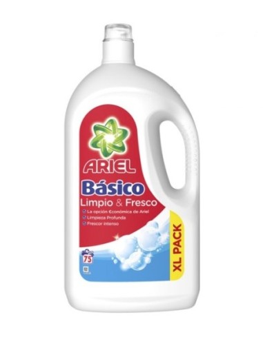 Detergente Ariel gel Básico 75 dosis