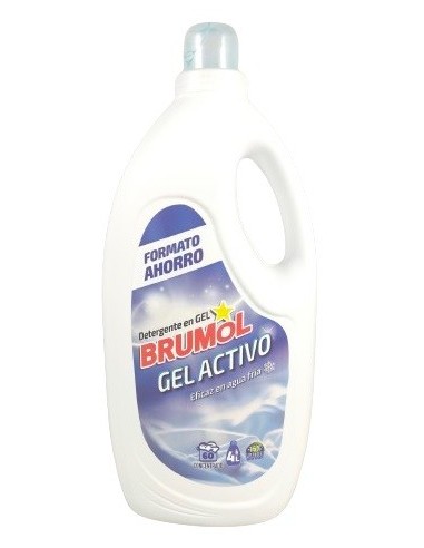 Detergente Brumol gel activo agua fria 60 lavados 4 litros
