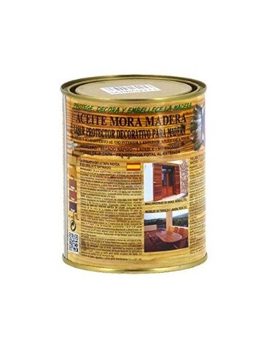 Aceite satinado Mora madera 1 litro.