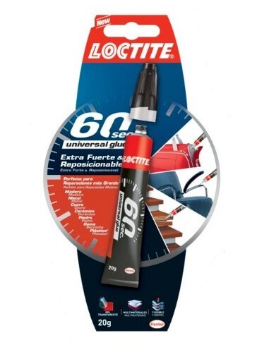 Pegamento Loctite 60 segundos universal glue de 20grs.