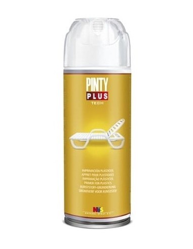 Pintura Spray Pinty Plus Imprimación plásticos de 400ml.