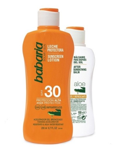 Babaria leche solar con aloe vera 30spf 200ml