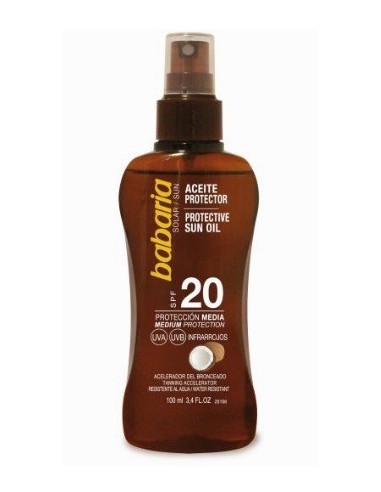 Babaria aceite solar coco spray 20spf 100ml