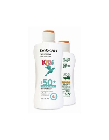 Babaria leche solar infantil 50spf new formula 200ml + after sun 100ml