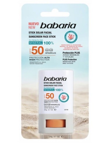 Babaria stick solar facial spf 50 alta protección