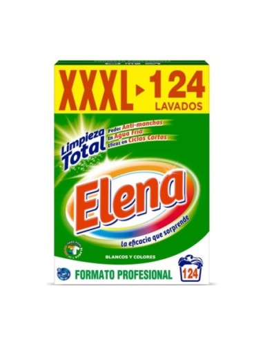 Detergente Elena Maleta 124 cazos XXX-L poder de limpieza en agua fria