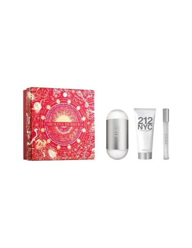 212 NYC Carolina Herrera estuche para mujer colonia 100ml + mini + body