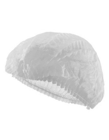 Gorro cofia acordeón blanco PP desechable Pack 100