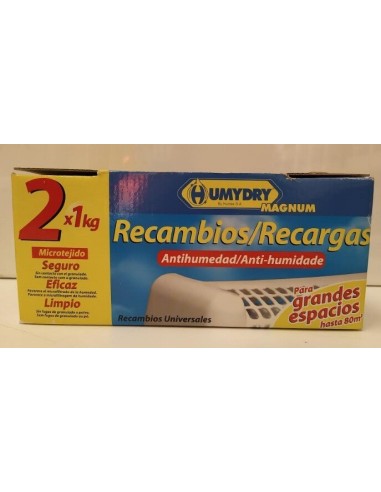 Antihumedad Humydry Magnum recambio-recarga de 2x1Kg.