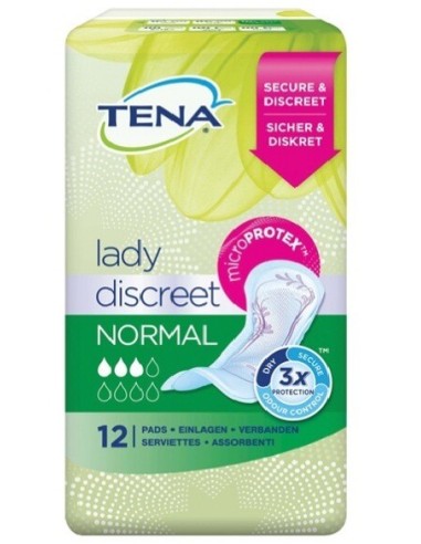 Compresa Tena Lady discreet Normal 12+3 Unidades.