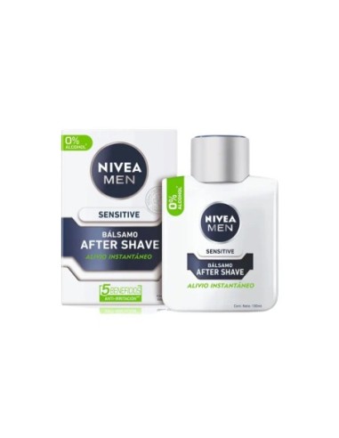 Masaje Nivea sensitive after shave bálsamo 0% Alcohol