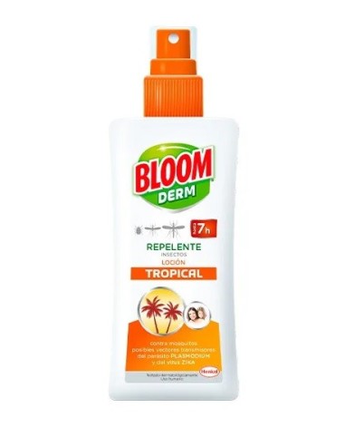 Repelente mosquito comun y tigre bloom tropical 100 ml. vaporizador