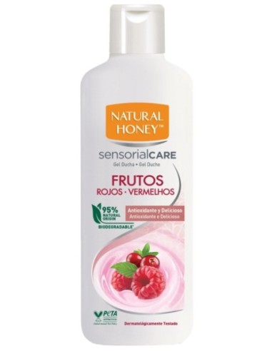 Gel ducha Natural Honey frutos rojos 600ml