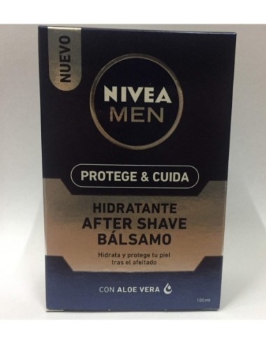 Masaje Nivea protege y cuida hidratante after shave bálsamo con aloe vera