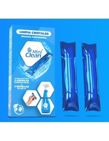 Miniclean limpiacristales pack 2 cápsulas