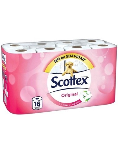 Papel higiénico Scottex Original 16 rollos doble hoja supersuave