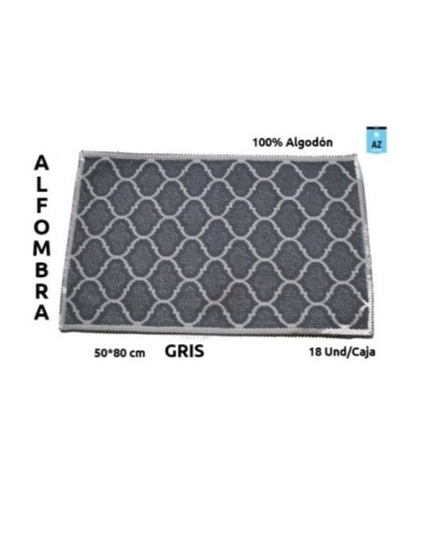 Alfombra de baño Arabesque gris 50x80 cm