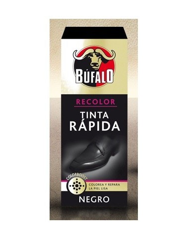 Tinte rápido calzado Búfalo negro, 25 ml.